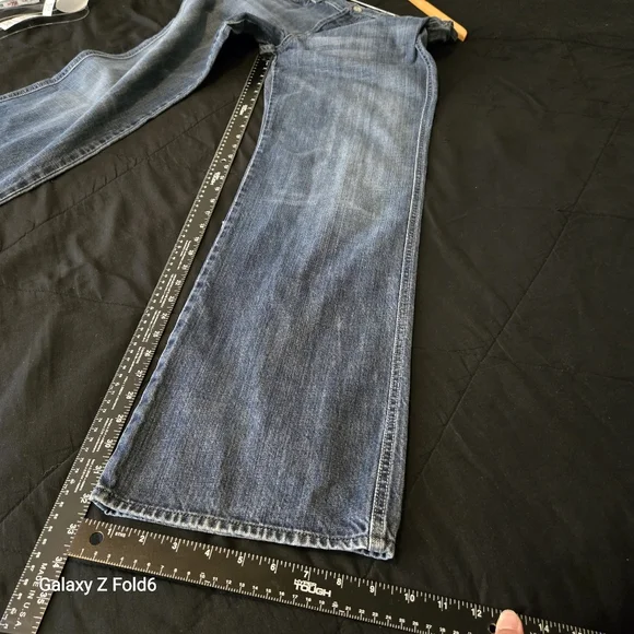 7 For All Mankind Men’s Relaxed Fit Jeans 32x32 Button Fly A Pocket T531061U USA - Picture 7 of 9